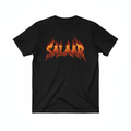 Salaar Printed T-Shirt - Black with fiery graphic print